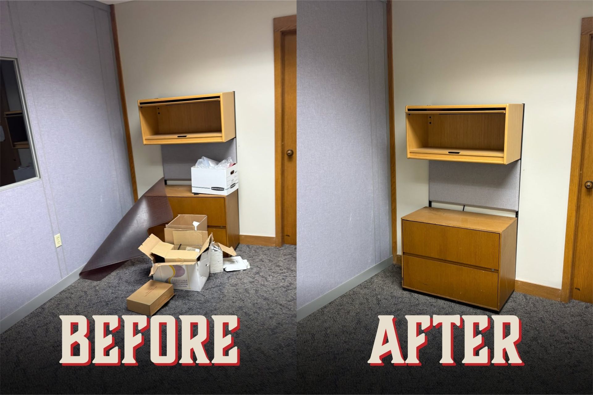 Before and after: Office cleanout